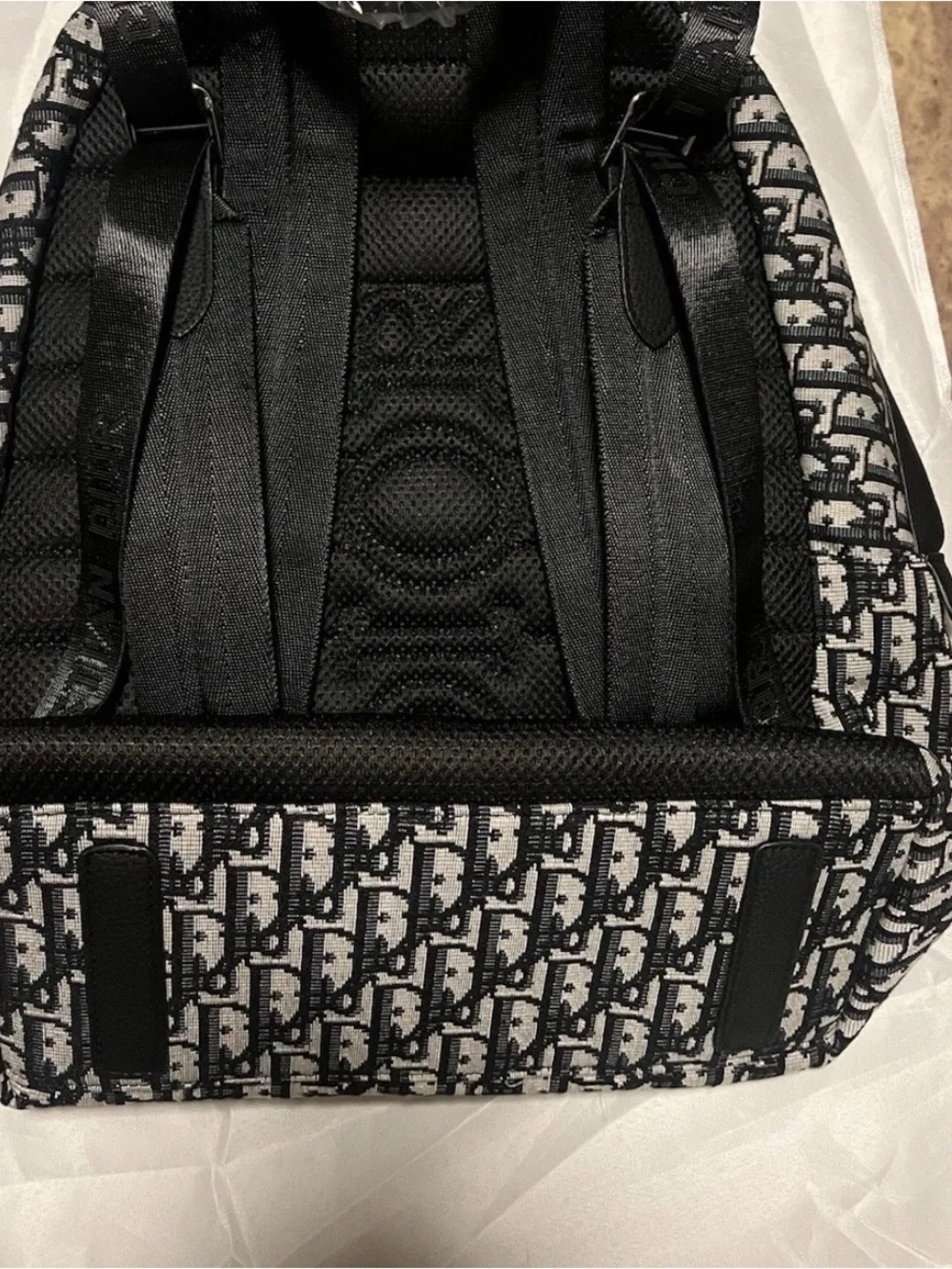 Dior Monogram Canvas Men's Backpack - Black & Cream